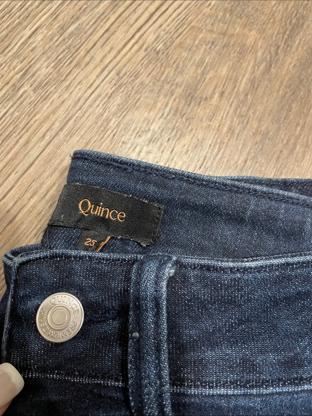 Quince Bella High-Rise Wide Leg Women's Jeans in Dark Indigo - Picture 5 of 8